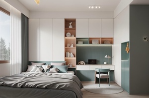 La Fabbrica Personalizza il Design dei Mobili per la Camera dei Bambini, con Scrivania, Libreria e Armadio - Product Image 3