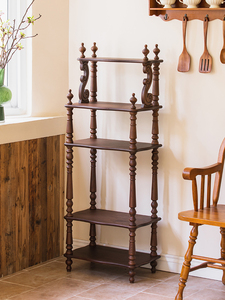 Estantes Modernos Retro Americanos de Madera Maciza, Estante de Almacenamiento Multicapa, Vitrina de Exhibición en Capas Estilo Antiguo - Product Image 4