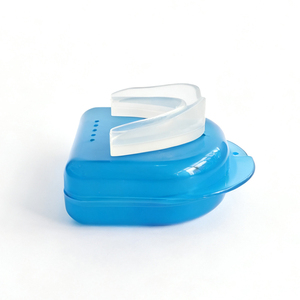 Protège-dents anti-ronflement, dispositif buccal sur mesure à personnaliser par cuisson et moulage pour l'<span class=keywords><strong>apnée</strong></span> du sommeil, dispositif oral réutilisable anti-grincement des dents avec étui - Product Image 2