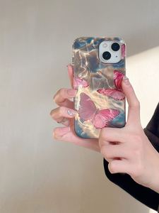 เคสโทรศัพท์ TPU ลายผีเสื้อเลเซอร์วิบวับ สำหรับ iPhone 16 13 14 15 Pro  สำหรับสาวๆ ที่มีสไตล์ - Product Image 3