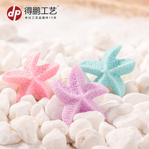 Mini-ornements en résine en forme d'étoile de mer, colorés, faits à la main, décoration d'intérieur, thème plage et océan, artisanat décoratif - Product Image 3