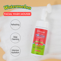 Mousse nettoyante visage hydratante et rafraîchissante à la pastèque, hydratation intense, naturelle, en tube, personnalisable