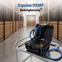 Système de thérapie PEMF portable et léger pour chevaux, avec plusieurs applicateurs, équipement de soutien à la récupération par champ magnétique