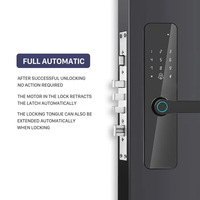 Enrique Cerradura de puerta inteligente para dormitorio Tuya Control Huella digital Pantalla táctil digital Teclado Código Aleación de aluminio WiFi Precio de fábrica