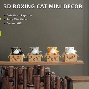 Figurine en résine BEST pour micro-paysage, modèle d'hibou 3D fait main, décoration miniature pour jardin féerique - Product Image 2