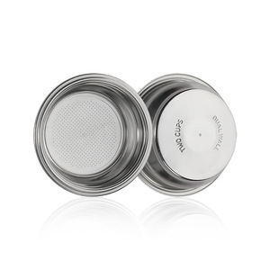 Portafiltro de acero inoxidable de 58 mm con doble taza presurizada para máquina de espresso - Product Image 1
