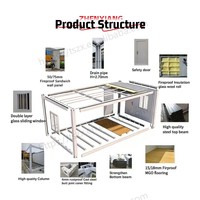 Abri modulaire à bas prix, stockage, maison extérieure, montage facile, maison mobile pliable, petite maison préfabriquée, conteneur détachable