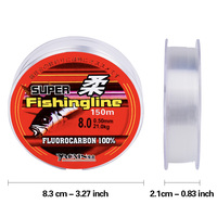 Fil de pêche en nylon monofilament de qualité supérieure OEM/ODM 150M-164YDS, faible mémoire, ligne coulante haute résistance pour la pêche en rivière, en mer et en bateau
