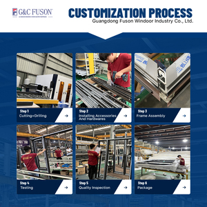 Fuson倾斜转向漂移窗双层玻璃铝滑动平开窗，低e级铝合金框架 - Product Image 5
