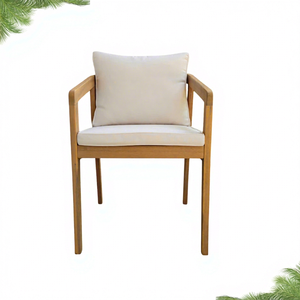 ThinhPhu Modern Scandinavian Eco-Friendly Solid Wood Dining Chair Upholstered Cotton Fabric Cushion Dining Room Furniture - Product Image 1