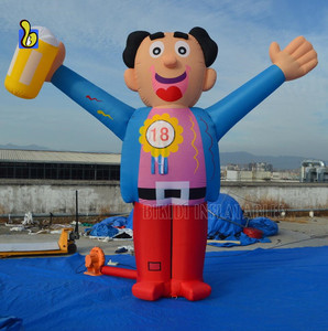 Muñeco inflable de dibujos animados con taza de cerveza, juguete de fiesta de estilo holandés - Product Image 4