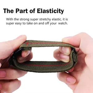 CAOWTAN 20mm 22mm Bande Élastique pour <span class=keywords><strong>Samsung</strong></span> galaxy <span class=keywords><strong>3</strong></span> Montre 46mm 42mm <span class=keywords><strong>Gear</strong></span> S3 Bracelet en Nylon Active 2 <span class=keywords><strong>Sport</strong></span> Bande pour Amazfit Bip Paca - Product Image 6
