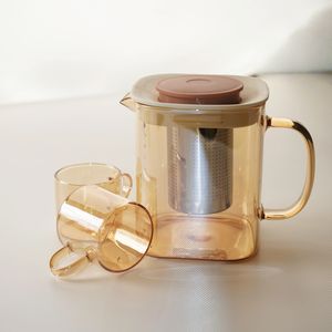 7 Piece High Borosilicate <b>Glass</b> Kettle Set <b>Filtered</b> Thermal Resistant Cookware - Product Image 4