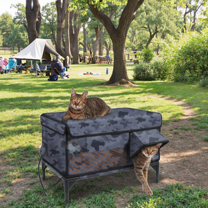 Maison pour chat d'extérieur, résistante aux intempéries, isolée, avec <span class=keywords><strong>porte</strong></span> d'évasion et fermeture magnétique pour toutes les saisons - Product Image 6