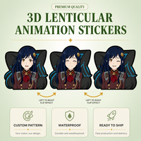 Venta caliente 3D Lenticular Anime Pegatinas personalizadas para el coche Teléfono Póster Fabricación de suministro directo de fábrica Anime Pegatinas impermeables