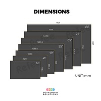 Layar LCD Digital Signage 32-86 Inci, Kecerahan Tinggi, 4K, Menghadap Jendela, untuk Iklan di Toko, Bezel Tipis
