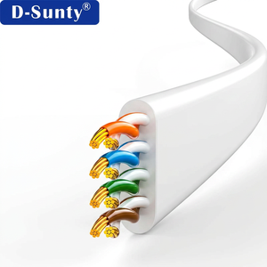 สายอีเธอร์เน็ตแบบแบน CAT6 UTP สีขาว ปลอกหุ้ม PVC 3 ม. 5 ม. สายทองแดงความเร็วสูง สายแพทช์เชื่อมต่อเครือข่าย LAN 32AWG - Product Image 3