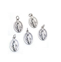Charmes en métal de la Vierge Marie en argent, pendentif catholique en alliage, médailles miraculeuses de Saint-Michel, pendentifs