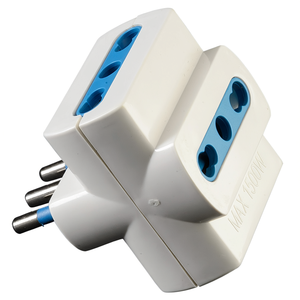 Regleta de Enchufes Italiana Blanca de 10A con 3 Tomas, Máx. 1500W, Adaptador de Enchufe - Product Image 2