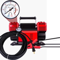 Kompresor Udara DC12V Heavy Duty Silinder Ganda 60mm Pompa Pengisi Ban Mobil Portabel