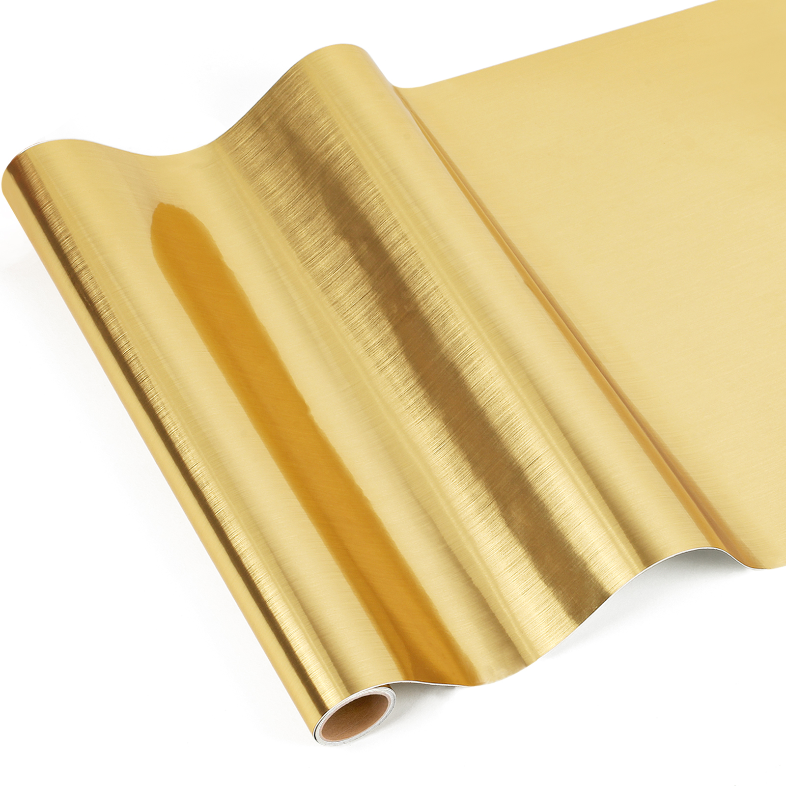 Brushed Gold Mirror Self Adhesive Vinyl Film Colorful Die-cut Vinyl Paper Roll Vinilo Adhesivo Metalizado for Cutting Plotter