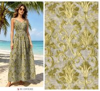 Tissu 100% rayonne / faux velours / rayonne imprimée / imprimé floral / tissu imprimé numérique effet flock / viscose pour robe