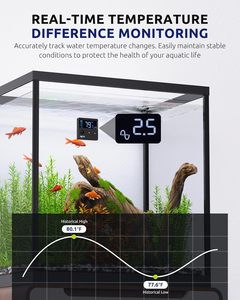 Termômetro Externo para Aquário Seaoura SR-801 com Sensor de Movimento, Termômetro Digital com Despertador Automático para Aquário e Terrário - Product Image 3