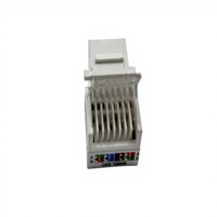 Conector Keystone Cat6 UTP RJ45 Chapado en Oro para Red Ethernet con Instalación sin Herramientas para Cableado Estructurado