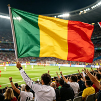 Drapeau du Mali 3x5FT (90x150cm) Imprimé Numérique Double Face en Polyester 100D, Résistant aux Intempéries, avec Œillets en Laiton, Anti-décoloration, pour Extérieur