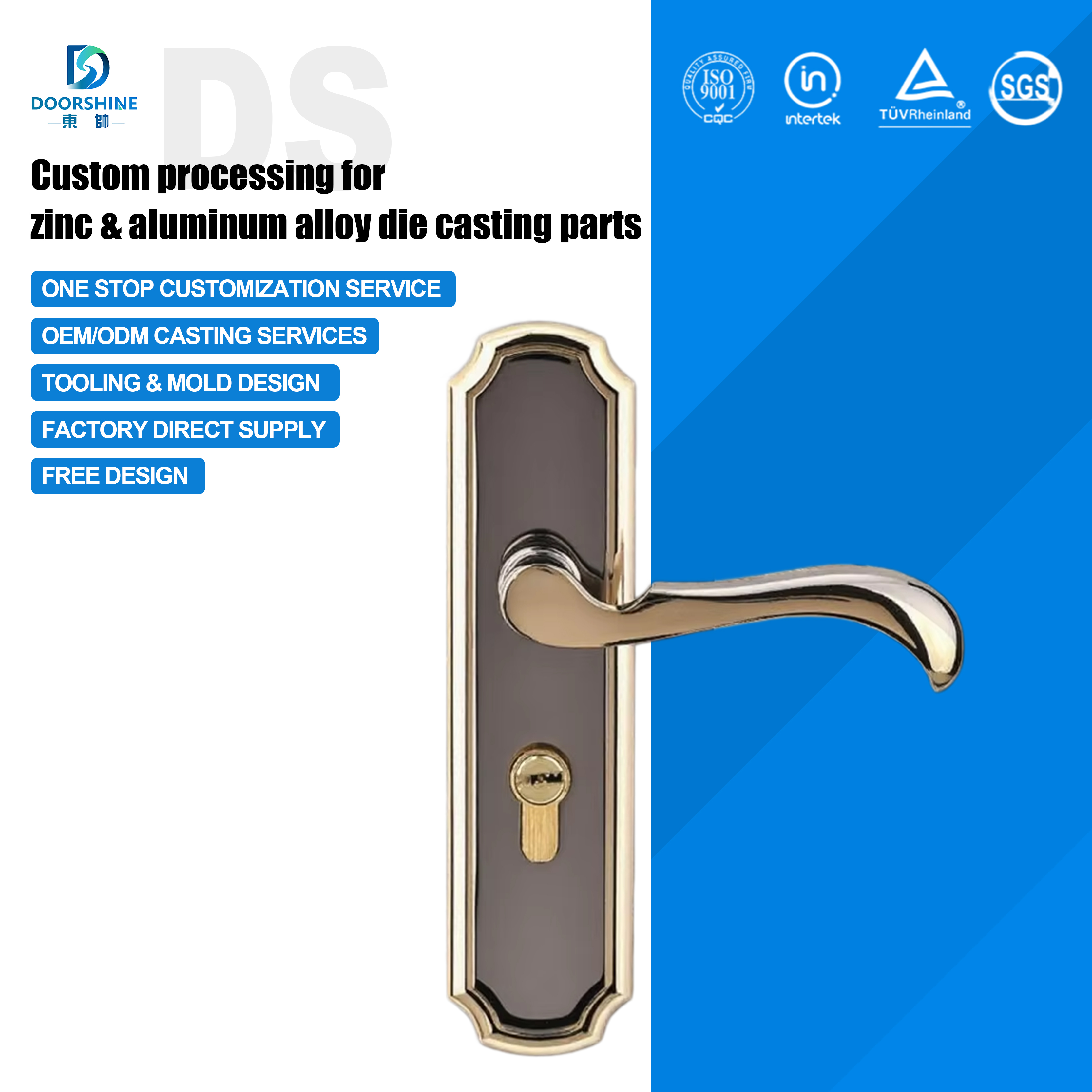 Custom High Precision Zinc Alloy Die Casting Parts For Heavy Duty Door Lock Components And Professional Precision Hardware
