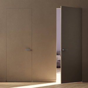 <span class=keywords><strong>Porte</strong></span> invisible moderne peignable sans cadre en aluminium et bois, <span class=keywords><strong>porte</strong></span> pré-montée dissimulée avec cadre en bois massif, <span class=keywords><strong>porte</strong></span> secrète - Product Image 2