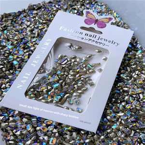 Mini bijoux en verre <span class=keywords><strong>strass</strong></span> pour ongles, 100 pièces/sac, paillettes, cristal, diamant, nail art, décoration DIY, nouveauté - Product Image 4