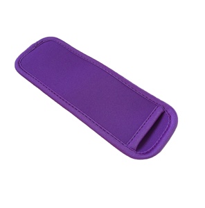 Manchons personnalisés en néoprène pour bâtonnets glacés, réutilisables, lavables, isolants, compatibles congélateur, colorés, pour enfants, avec fermeture ouverte - Product Image 1