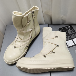 Unisex Casual <span class=keywords><strong>Sneakers</strong></span> in tela bianco nero all'ingrosso con fondo spesso Lace Up scarpe da passeggio per uomo <span class=keywords><strong>donna</strong></span> estate inverno - Product Image 4