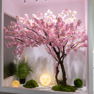Árbol de flores de melocotón de cerezo artificial grande para interiores y exteriores, Árbol de los deseos japonés denso para ventana, decoración de paisaje - Product Image 2