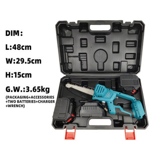 <span class=keywords><strong>Mini</strong></span> tronçonneuse portative sans fil de 8 pouces 21V alimentée par batterie pour la coupe d'arbres - Product Image 1