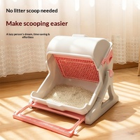 Bac à litière intelligent de luxe pour chat, autonettoyant, grande taille, nettoyage en profondeur, pas besoin de pelle à litière, accessoires pour animaux de compagnie, produits les plus vendus