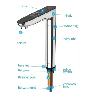 Grifo Electrónico Iwater 2 en 1 para Agua Hirviendo y Purificada, Grifos y Llaves para Fregadero, para Hotel, Apartamento, <span class=keywords><strong>Cocina</strong></span> <span class=keywords><strong>Gourmet</strong></span> - Product Image 2