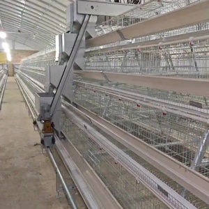 <span class=keywords><strong>Cage</strong></span> usagée du système de colonies enrichies pour volailles, poulets pondeurs avec composant moteur central