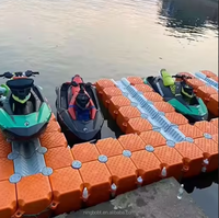 Plateforme flottante modulaire antidérapante en plastique HDPE, ponton portable, système de quai pour jet ski, lac, rivière, bateau, Botai BT IALA