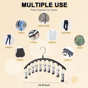 Organisateur de leggings en gros pour placard, cintres métalliques pour pantalons de yoga, gain de place, à suspendre - Product Image 3