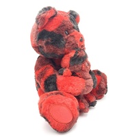 Peluche de camouflage rouge pour mère et bébé, peluche d'ours en peluche en fourrure