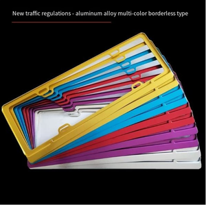 Marcos de matrícula de aleación de aluminio universales RTS, nuevas regulaciones de tráfico que cumplen con el uso del <span class=keywords><strong>coche</strong></span> esmerilado, todos los modelos - Product Image 2