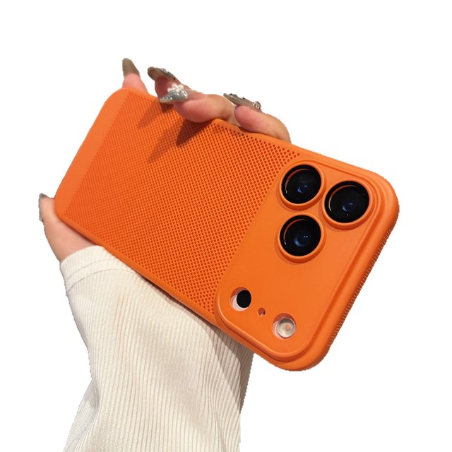 Ventilation Heat Dissipation Net Cases for iPhone 17 Pro Max Full-coverage Lens Film protection Covers for iPhone 17