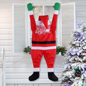 Decoración de Peluche de Santa Claus Escalando la Pared, 108x95cm, Adorno Navideño para Interiores - Product Image 1