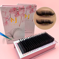Plateau de cils en PBT coréen, soyeux, antibactérien, naturel, premium, noir mat, pour extensions de cils, courbures J B C CC D DD LJ LB LC LD