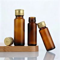 Flacons en verre ambré opaques pour médicaments liquides oraux, capacité 20ml, 30ml, 50ml, avec bouchons à vis en aluminium