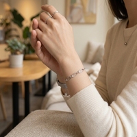 Bijoux fins, bracelet en argent sterling 925 micro-pavé CZ, lien en forme de trombone, pour femmes, minimaliste, pour le quotidien, le bureau
