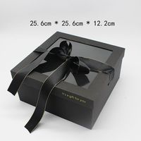 Boîte cadeau en papier pour la Saint-Valentin avec fenêtre transparente, boîte d'emballage pour fleurs, boîte à fleurs en stock