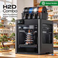 Imprimante 3D H2D Combo, Fourniture Directe Usine, Débloquée Internationalement, Connexion Libre, Imprimante FDM de Bureau Multicolore pour UE et Royaume-Uni